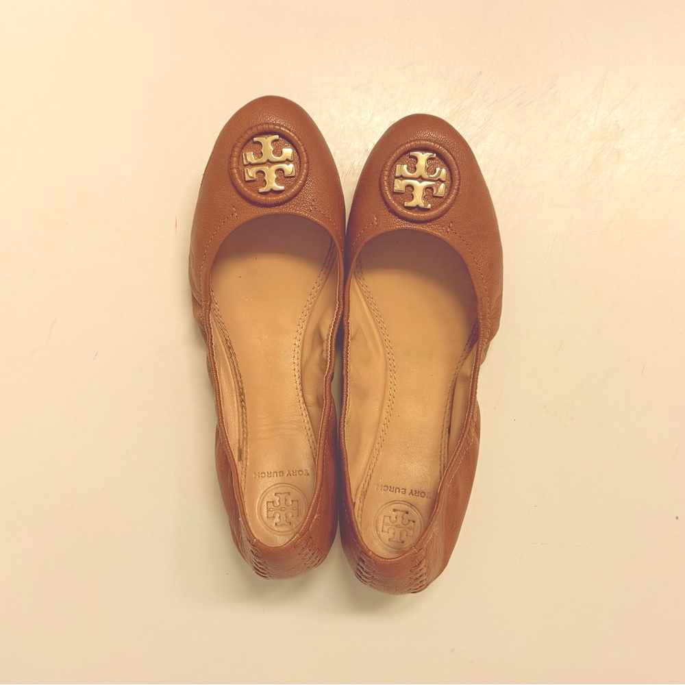Tory Burch Brown Leather Flats